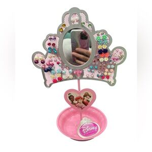 *NEW* Disney Princess Jewelry Holder with mirror + earrings